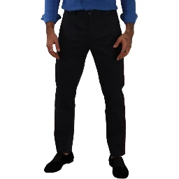 Blue Bordeaux Cotton Skinny Chino Pants