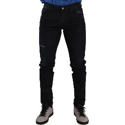 Blue Cotton Stretch Skinny Denim Trouser Jeans