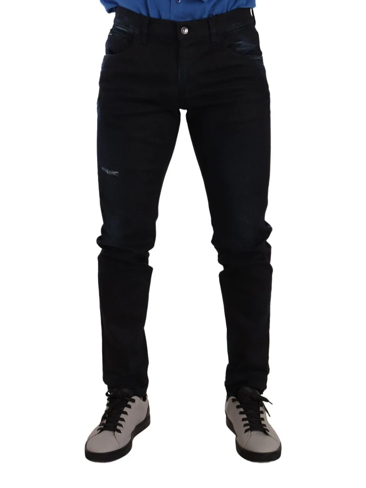 Blue Cotton Stretch Skinny Denim Trouser Jeans