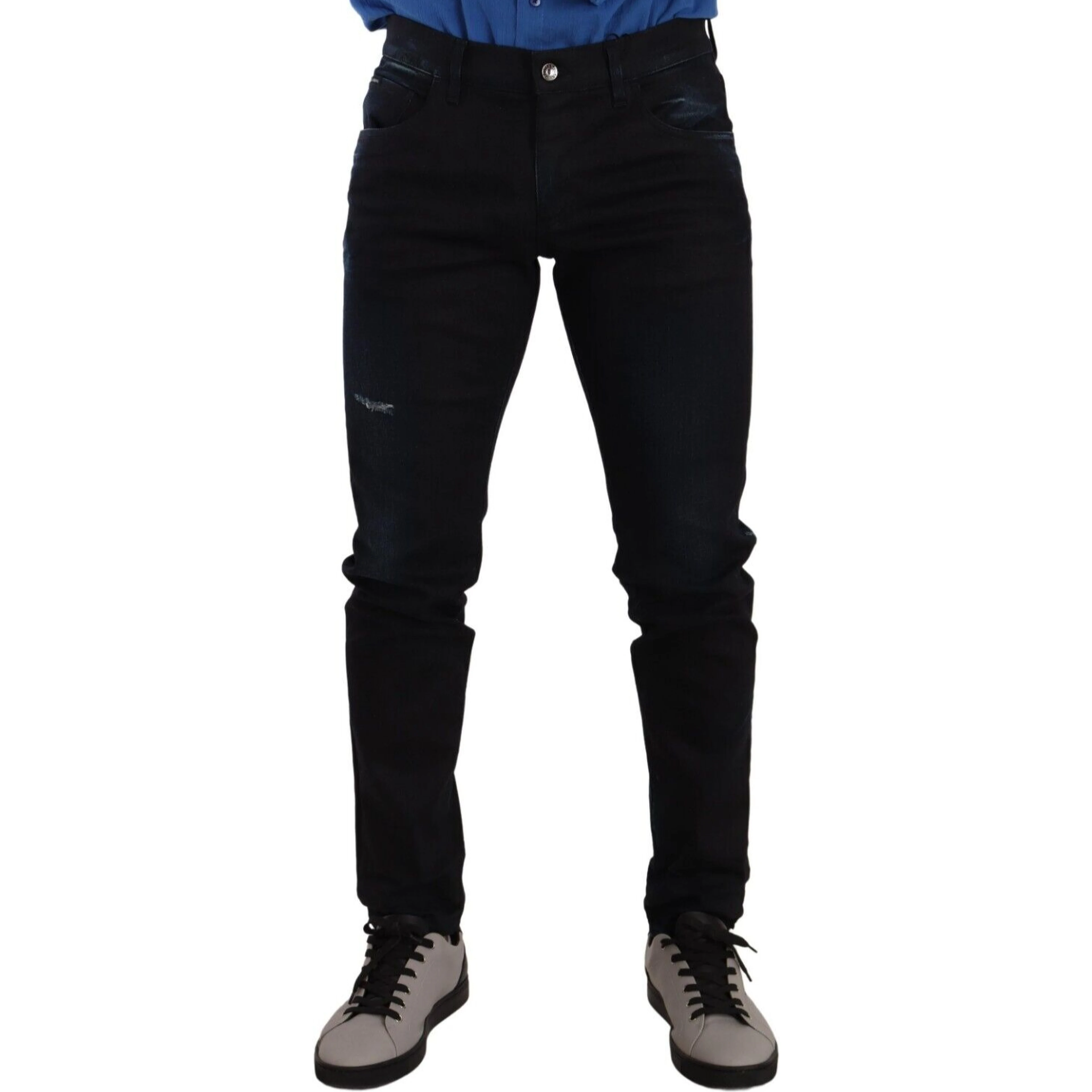Blue Cotton Stretch Skinny Denim Trouser Jeans