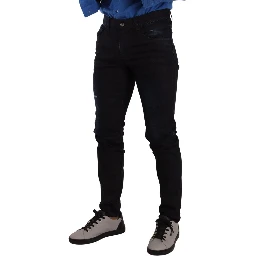 Blue Cotton Stretch Skinny Denim Trouser Jeans