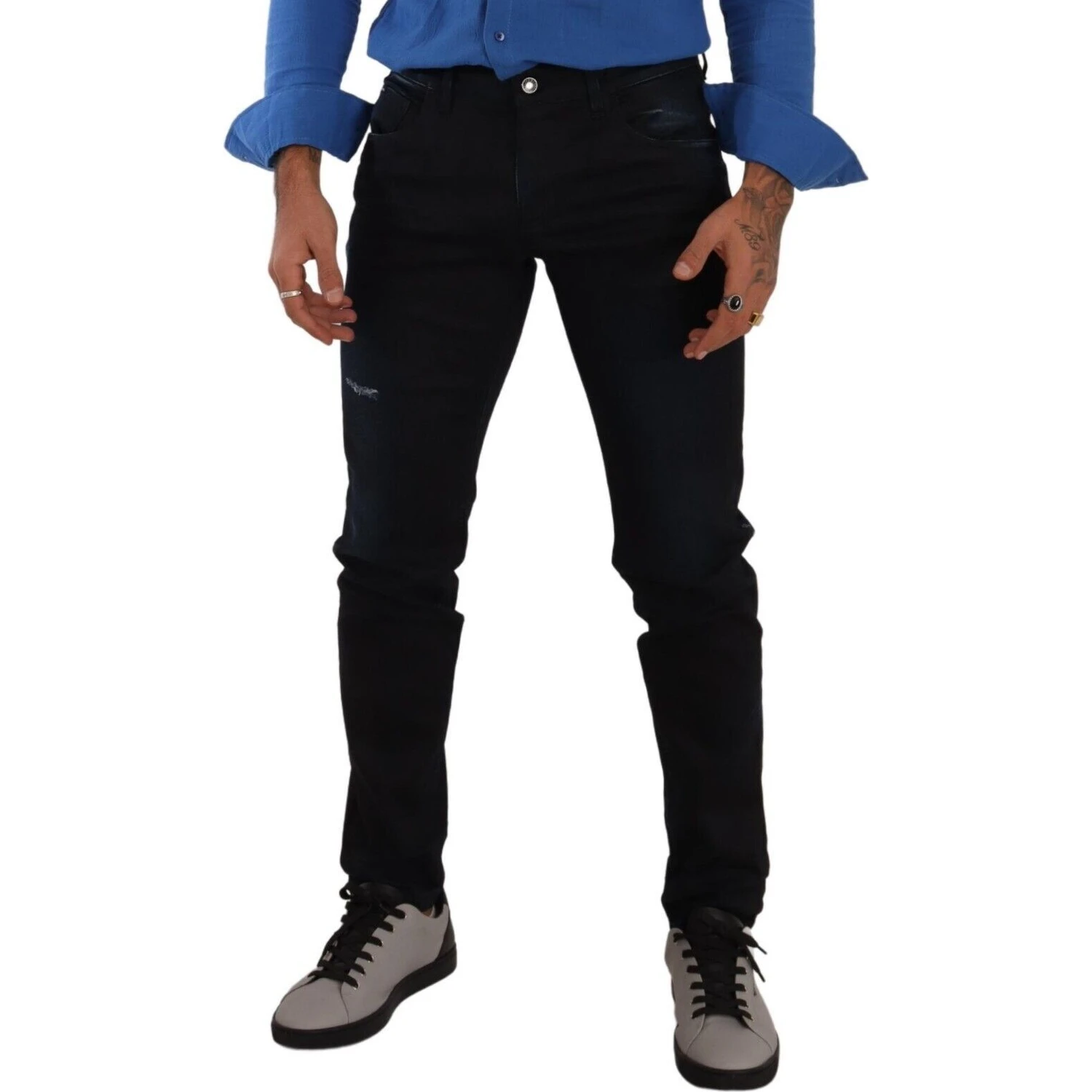 Blue Cotton Stretch Skinny Denim Trouser Jeans