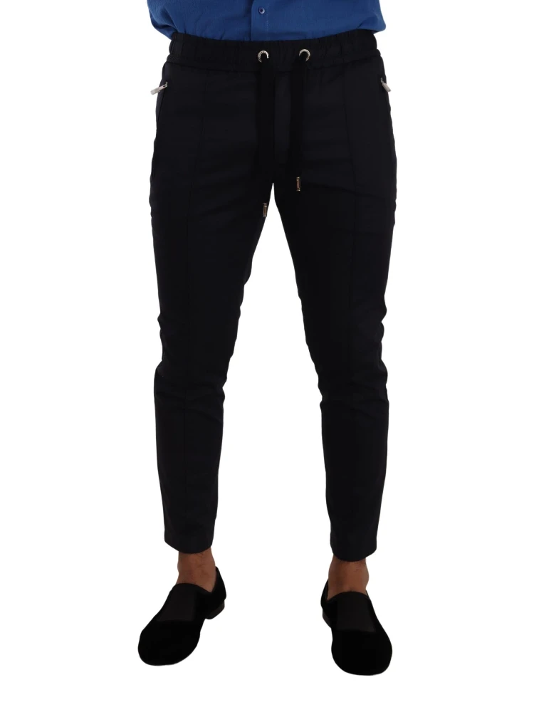 Blue Cotton Stretch Jogging Trouser Pants