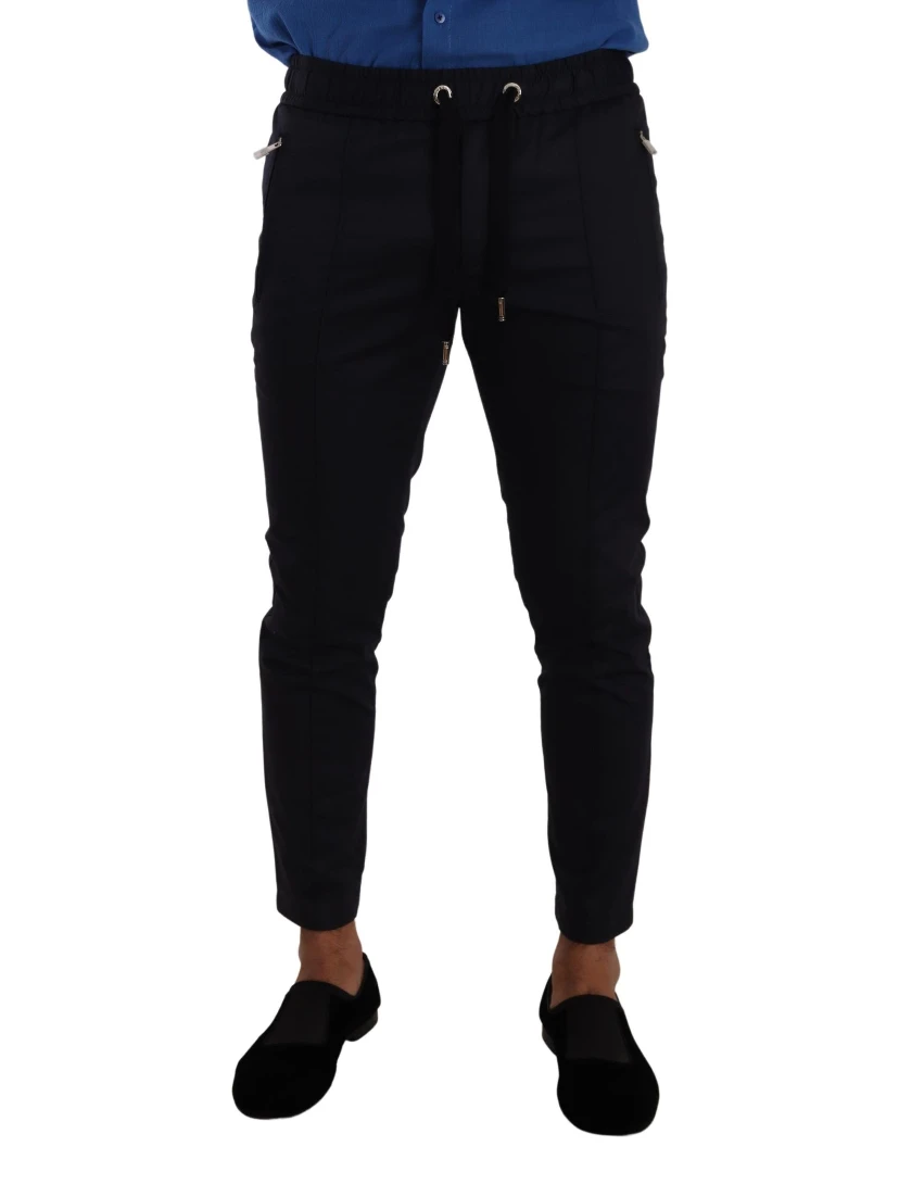 Blue Cotton Stretch Jogging Trouser Pants