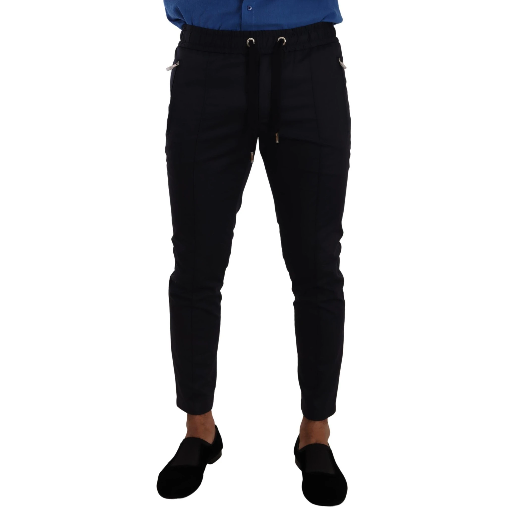 Blue Cotton Stretch Jogging Trouser Pants