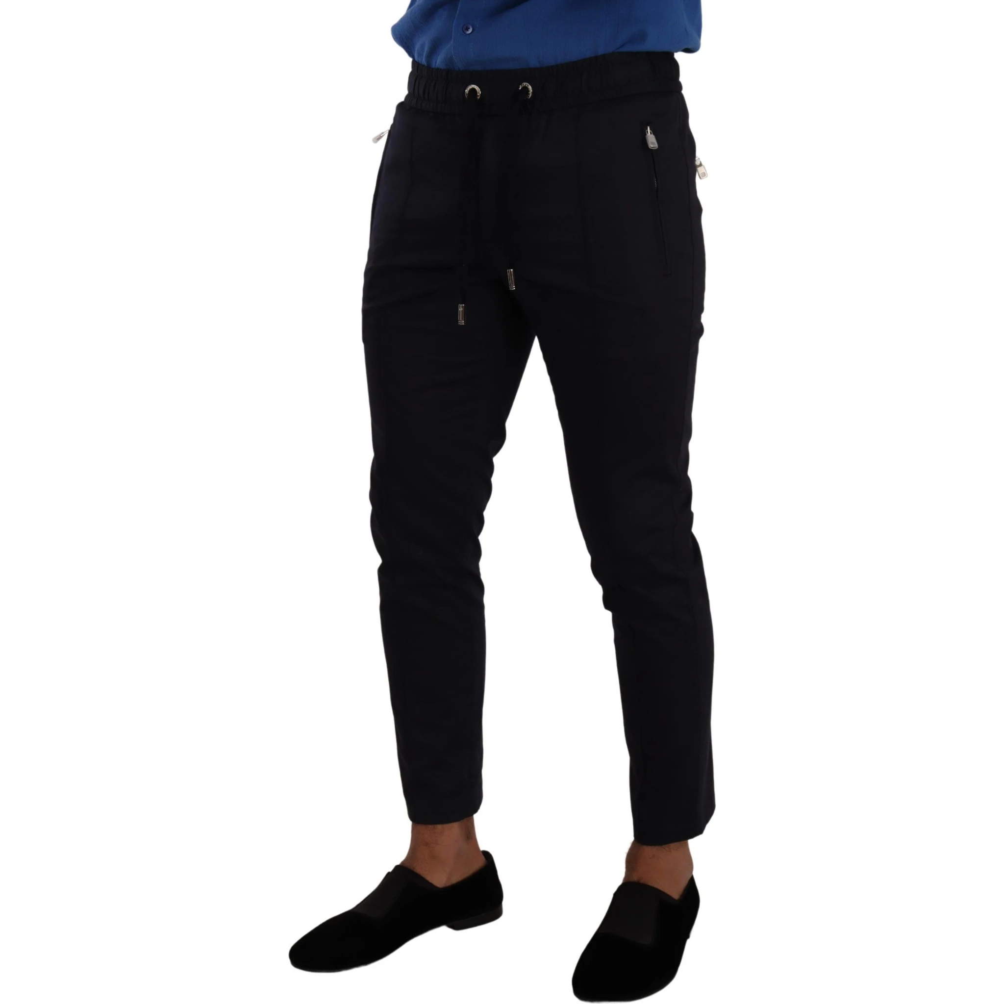 Blue Cotton Stretch Jogging Trouser Pants