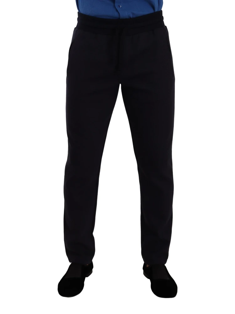 Blue Cotton Stretch Jogging Trouser Pants