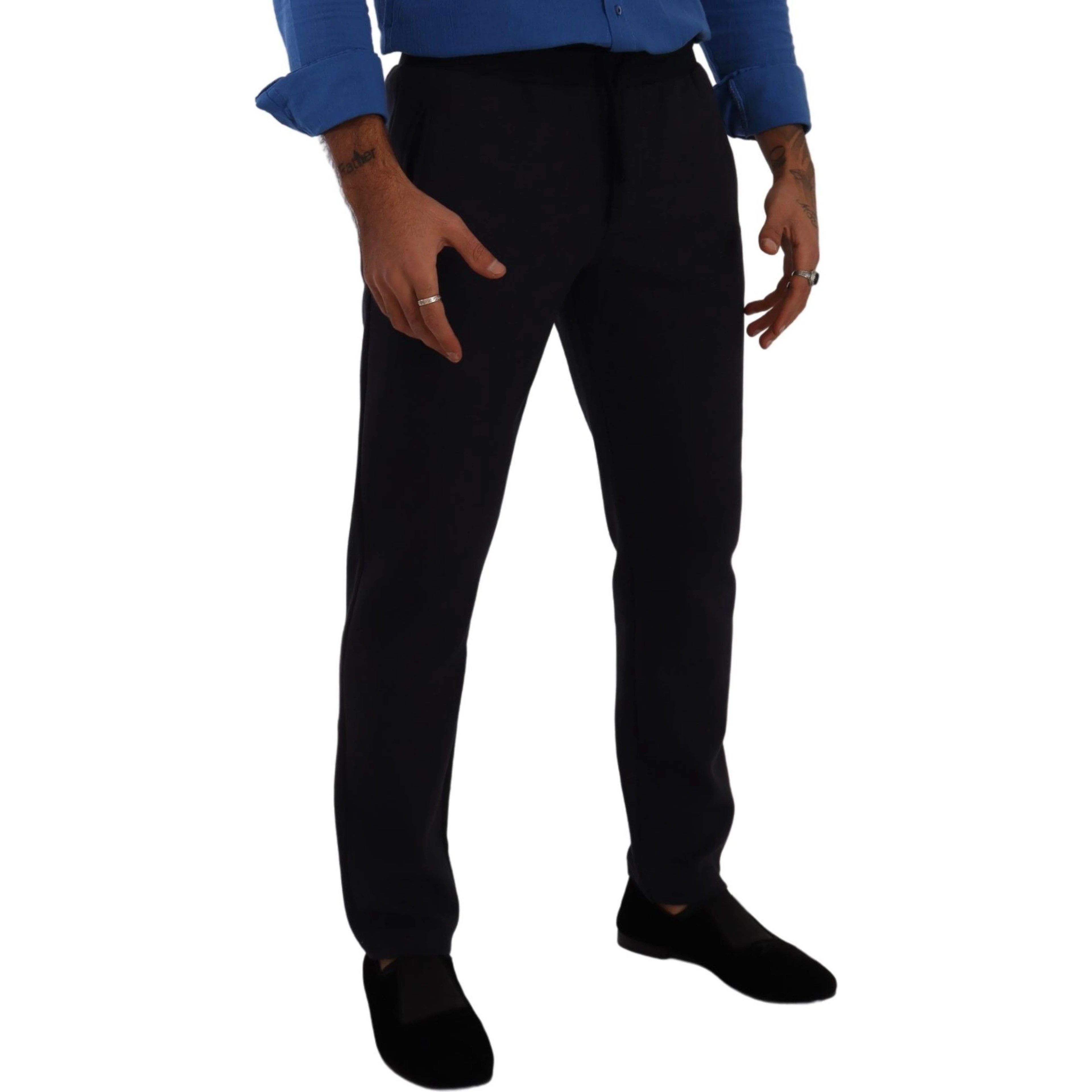 Blue Cotton Stretch Jogging Trouser Pants