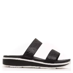 Black Textile Sandal