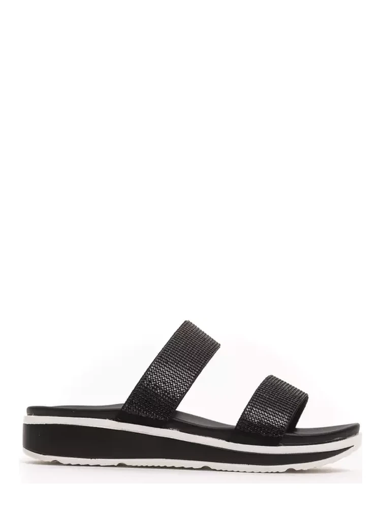 Black Textile Sandal
