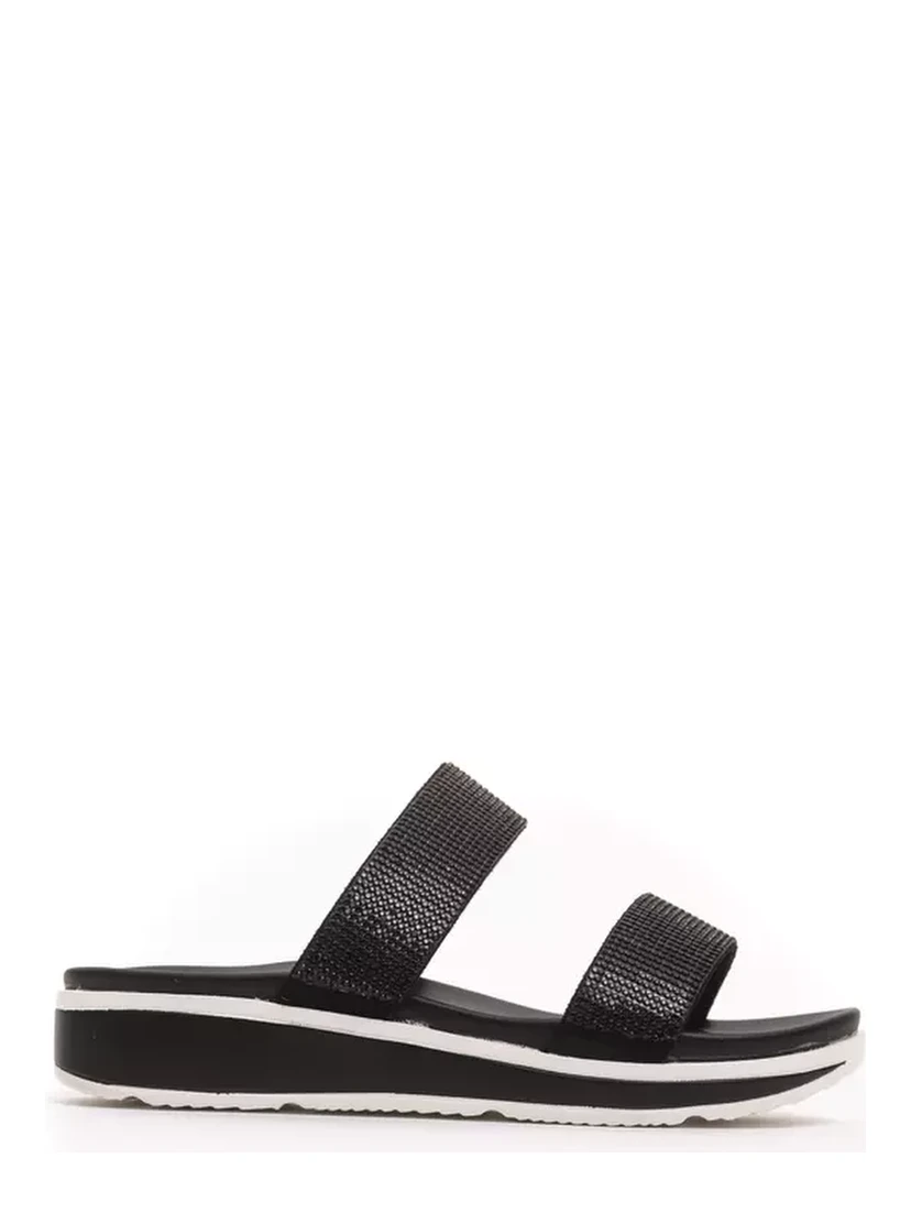 Black Textile Sandal
