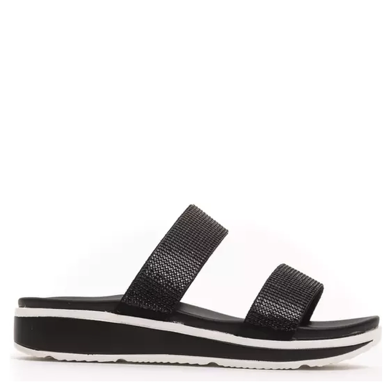 Black Textile Sandal