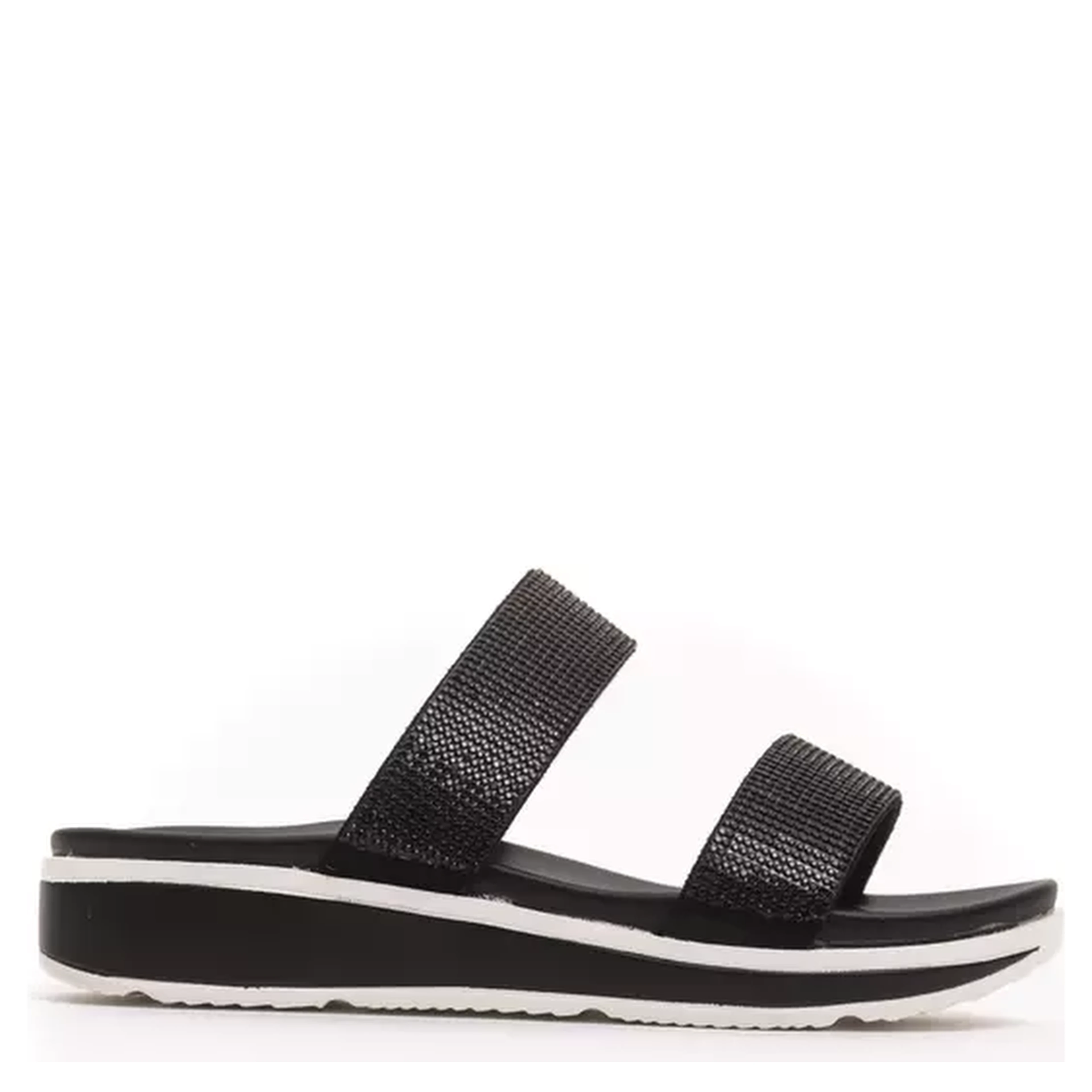 Black Textile Sandal