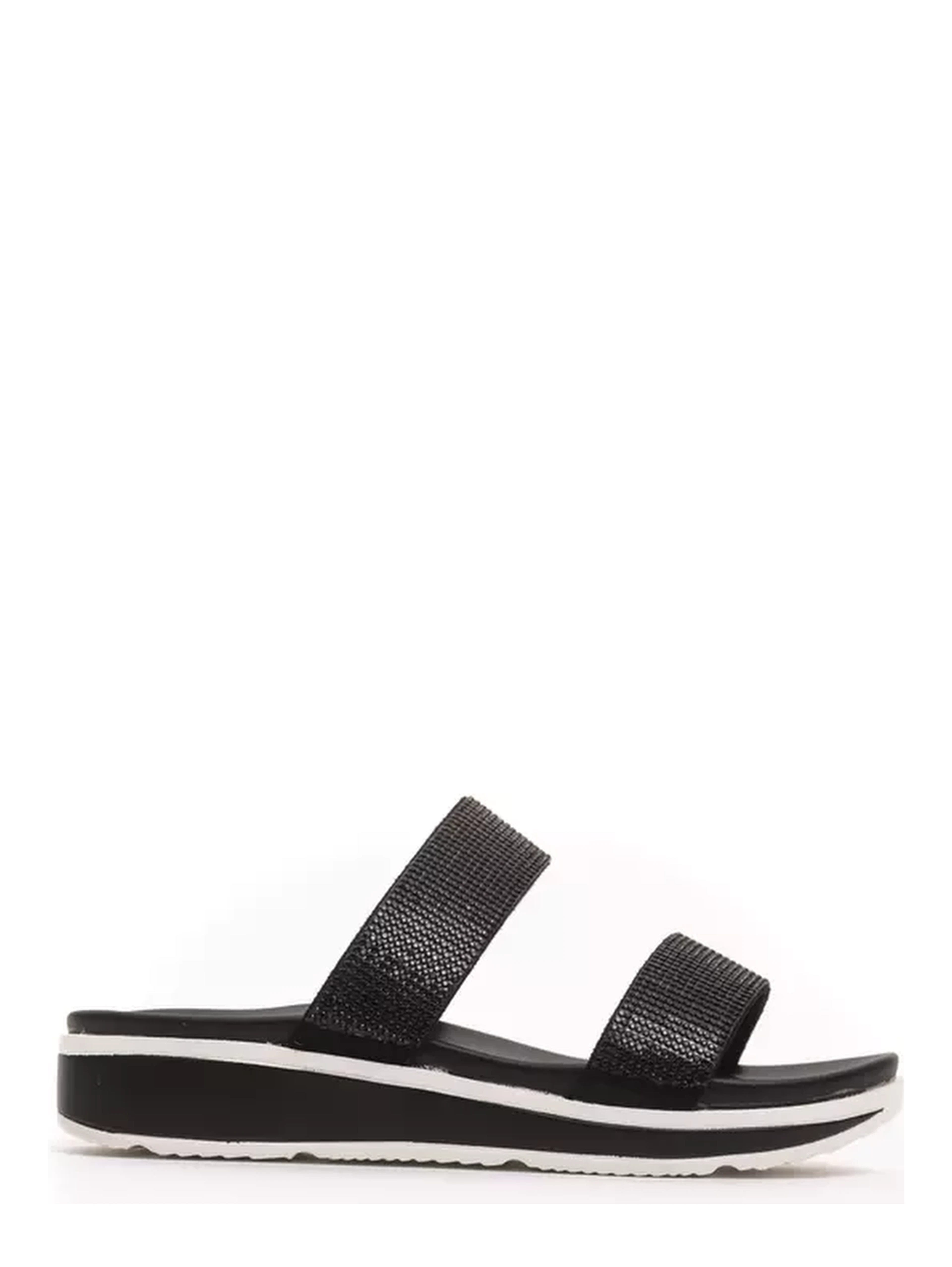 Black Textile Sandal
