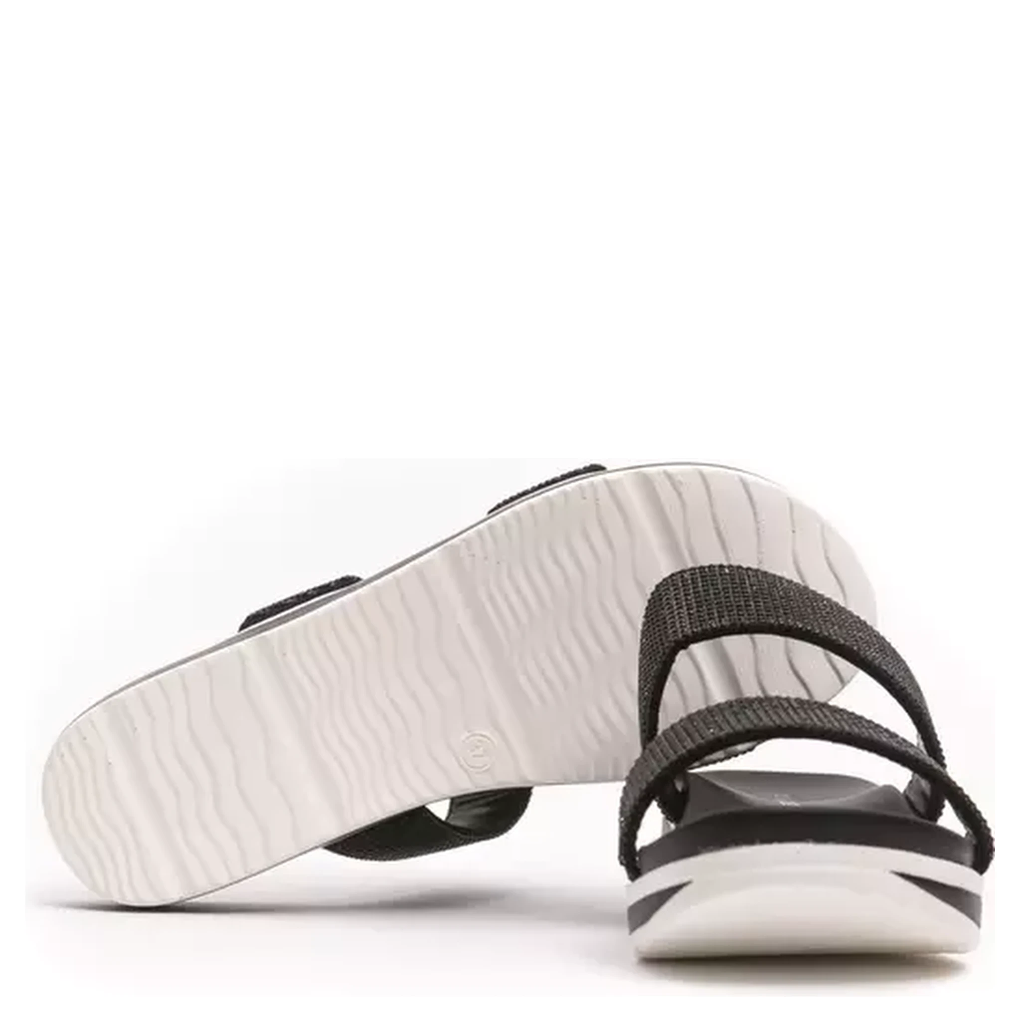 Black Textile Sandal