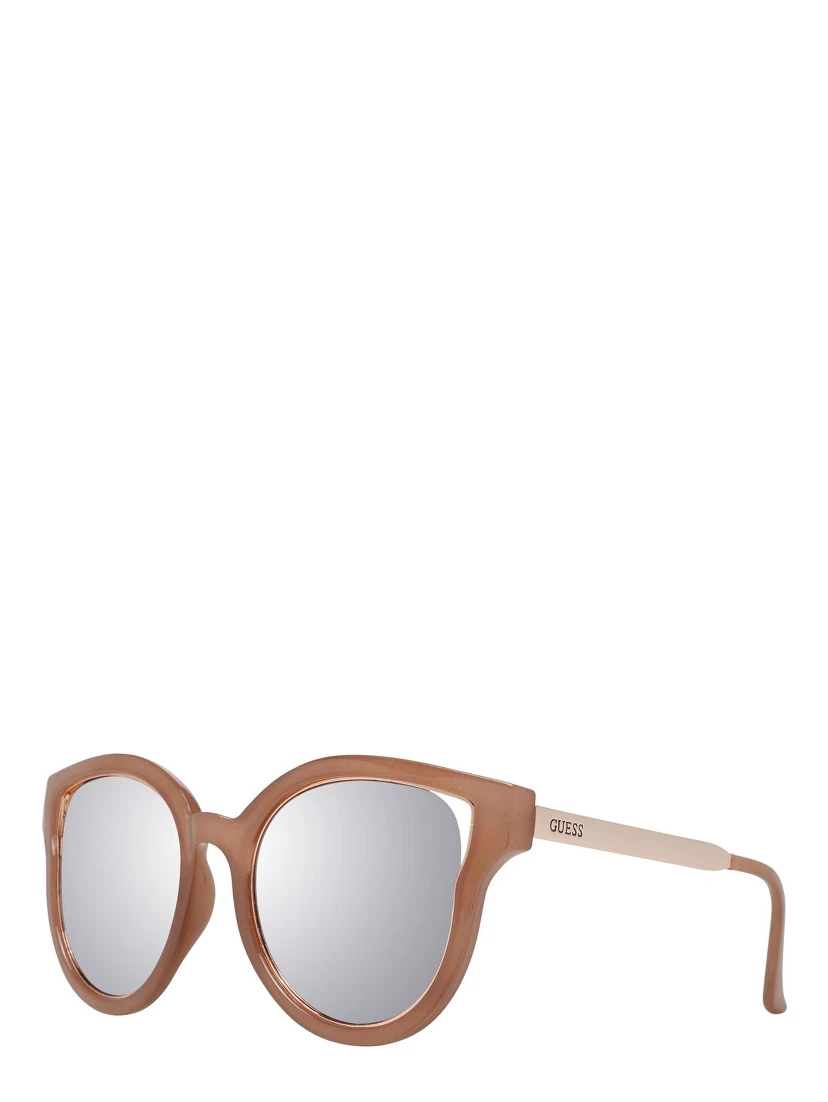 Brown Metal & Plastic Sunglasses