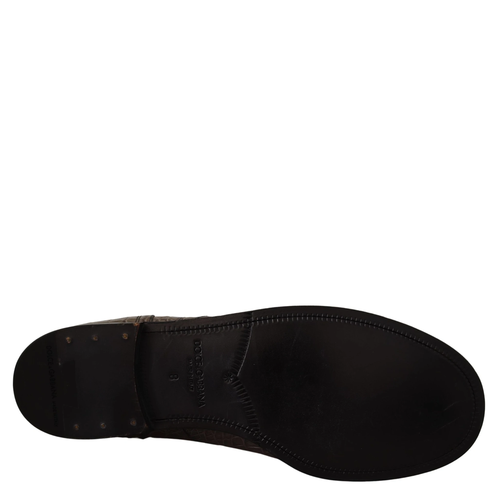 Gray Crocodile Leather Derby Boots