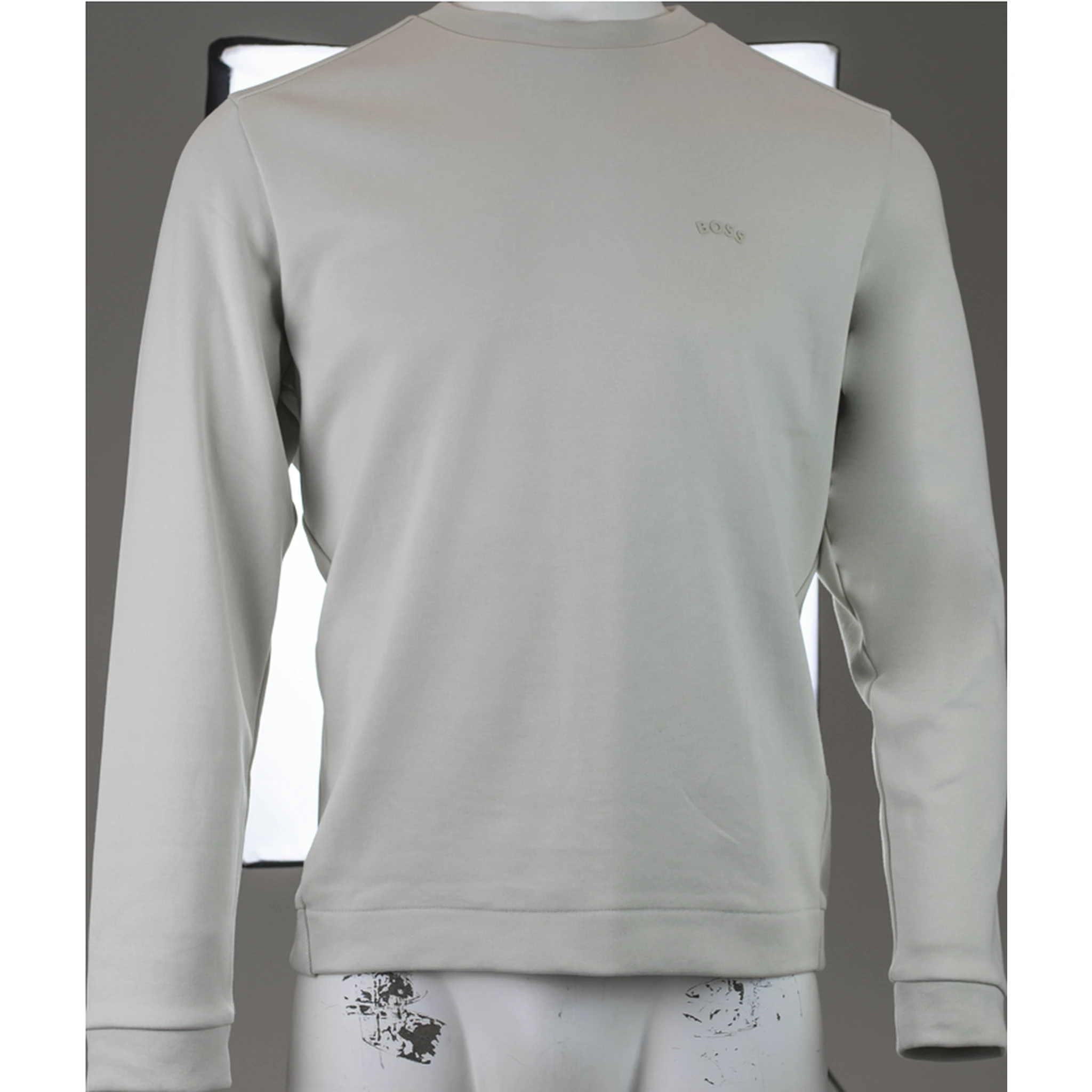 Beige Cotton Round Neck Sweatshirt