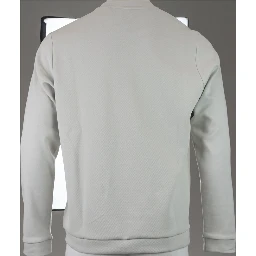 Beige Cotton Round Neck Sweatshirt