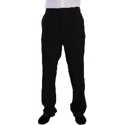 Black Polyester Single Breasted Formal Suit