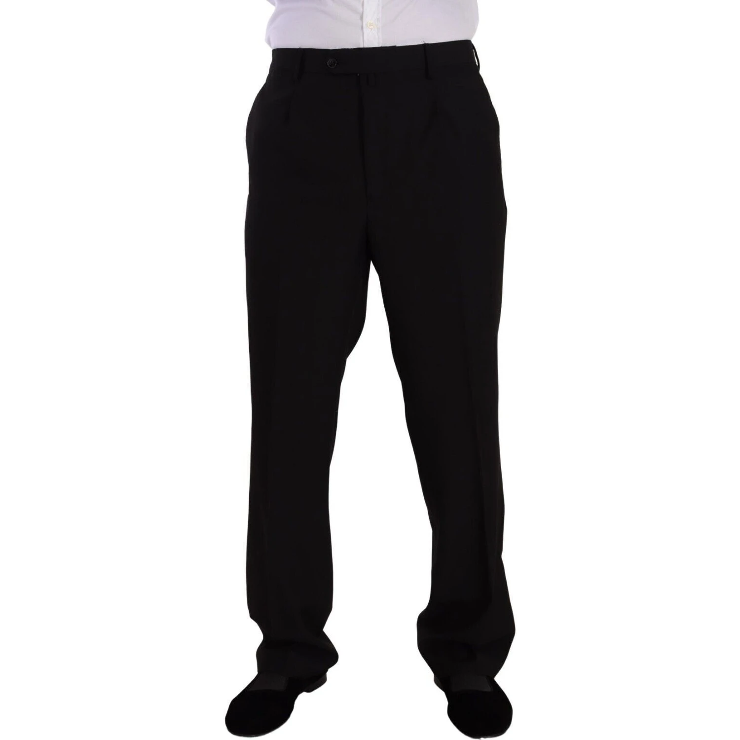 Black Polyester Single Breasted Formal Suit