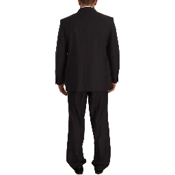 Gray Polyester Single Breasted Formal Suit