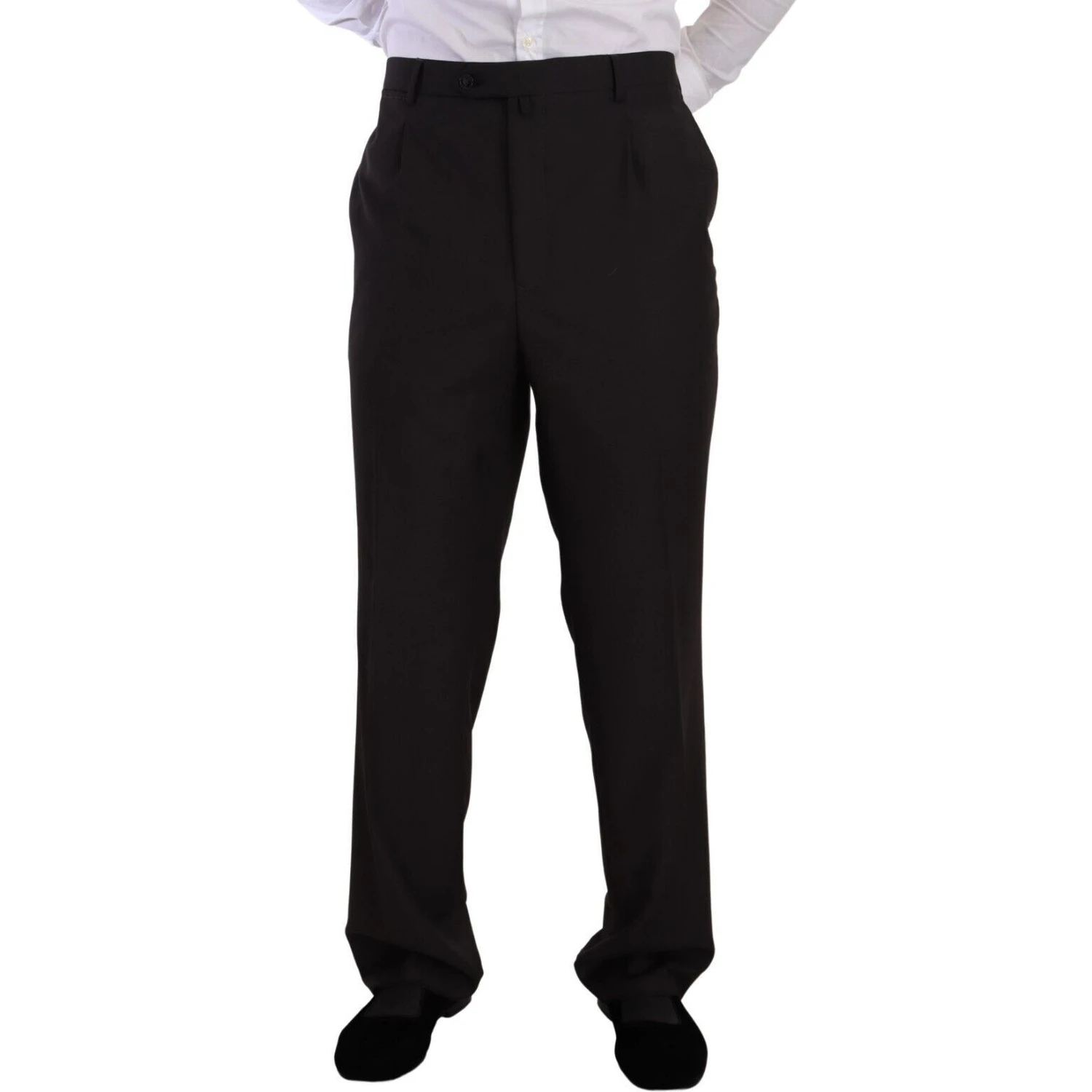 Gray Polyester Single Breasted Formal Suit