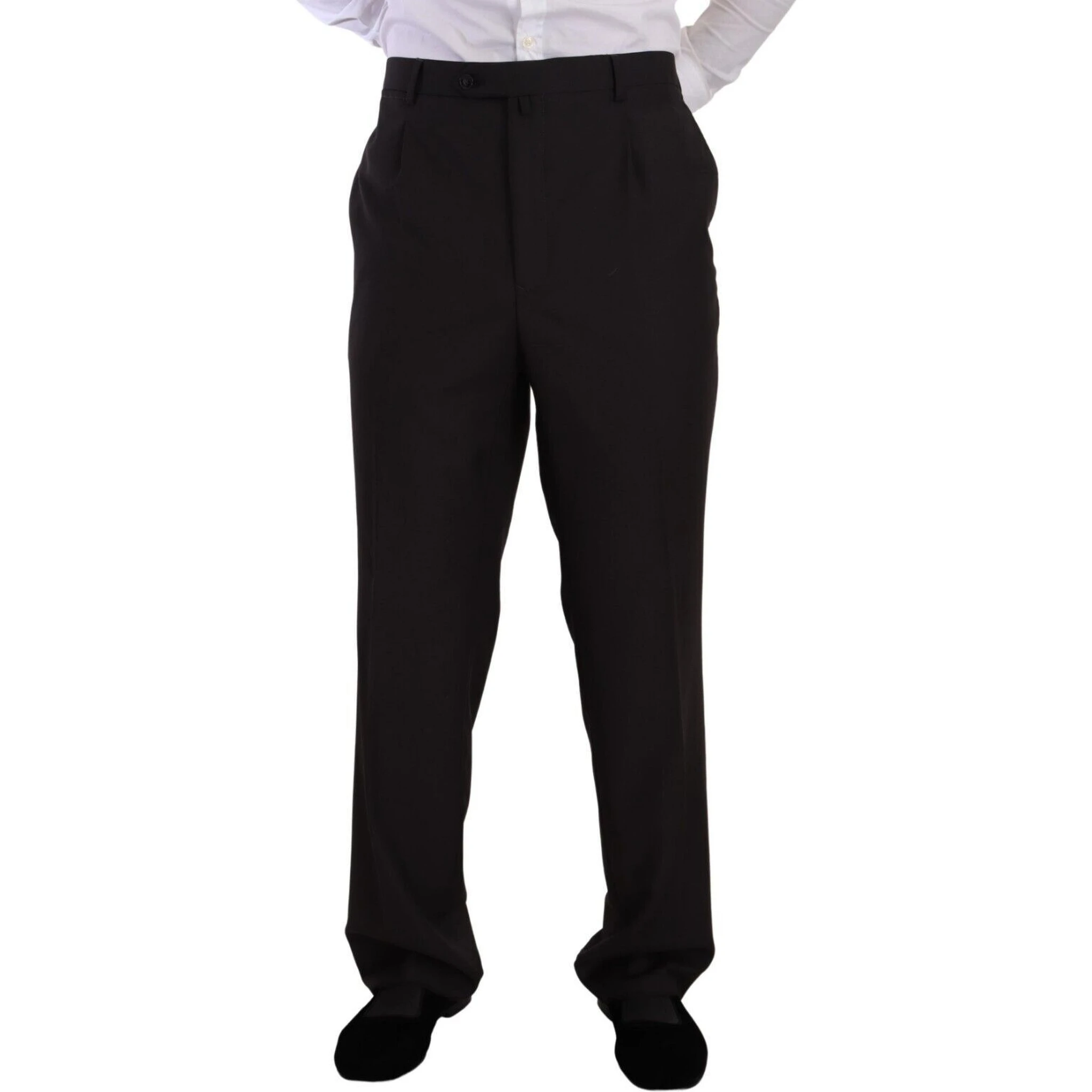 Gray Polyester Single Breasted Formal Suit
