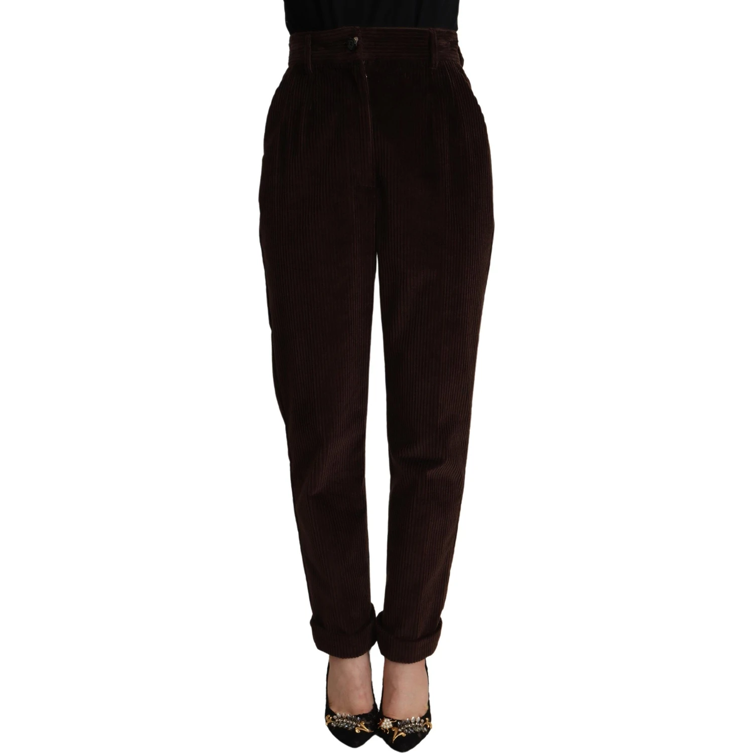 Bordeaux Corduroy Cotton Trouser Tapered Pants