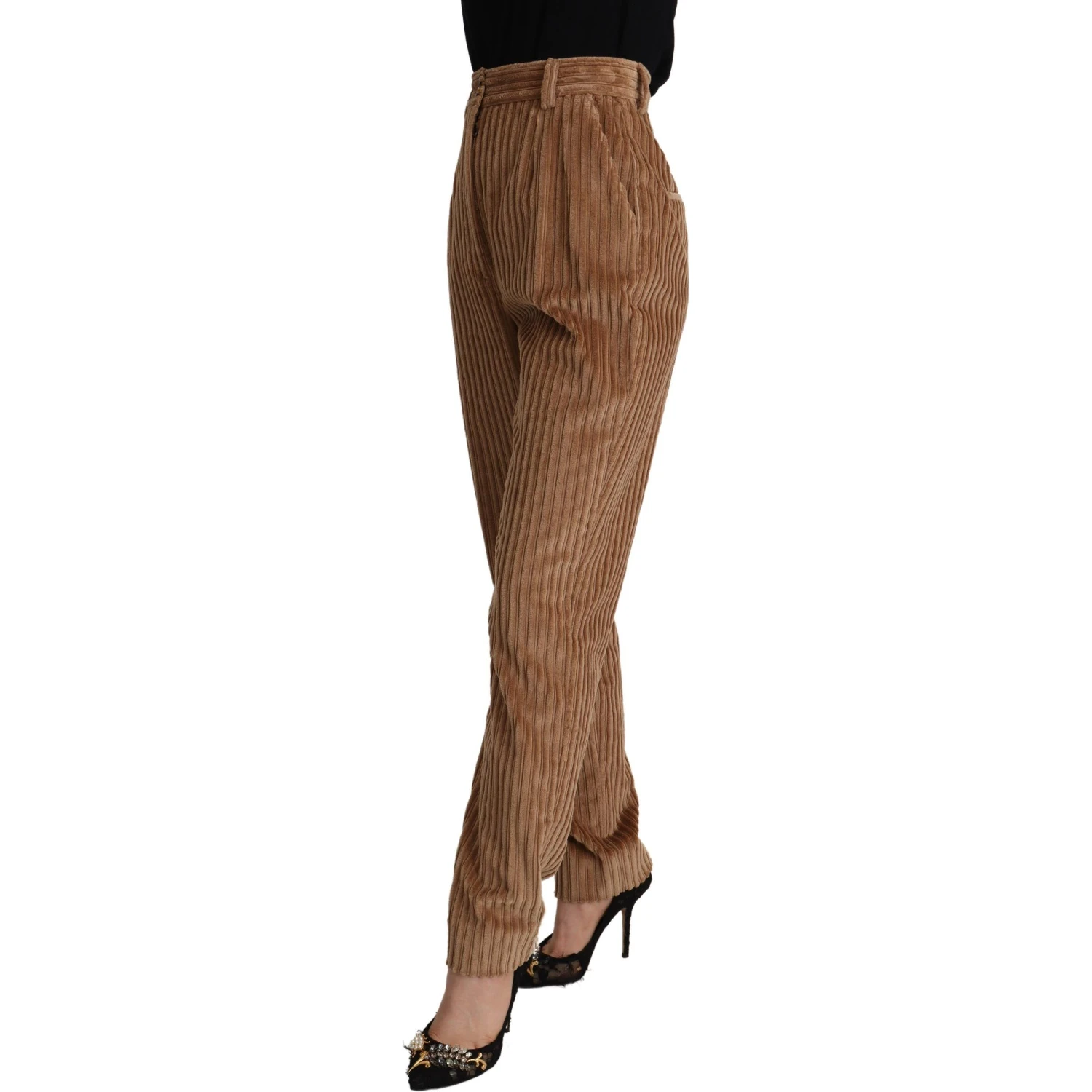 Brown Corduroy Cotton Trouser Tapered Pants