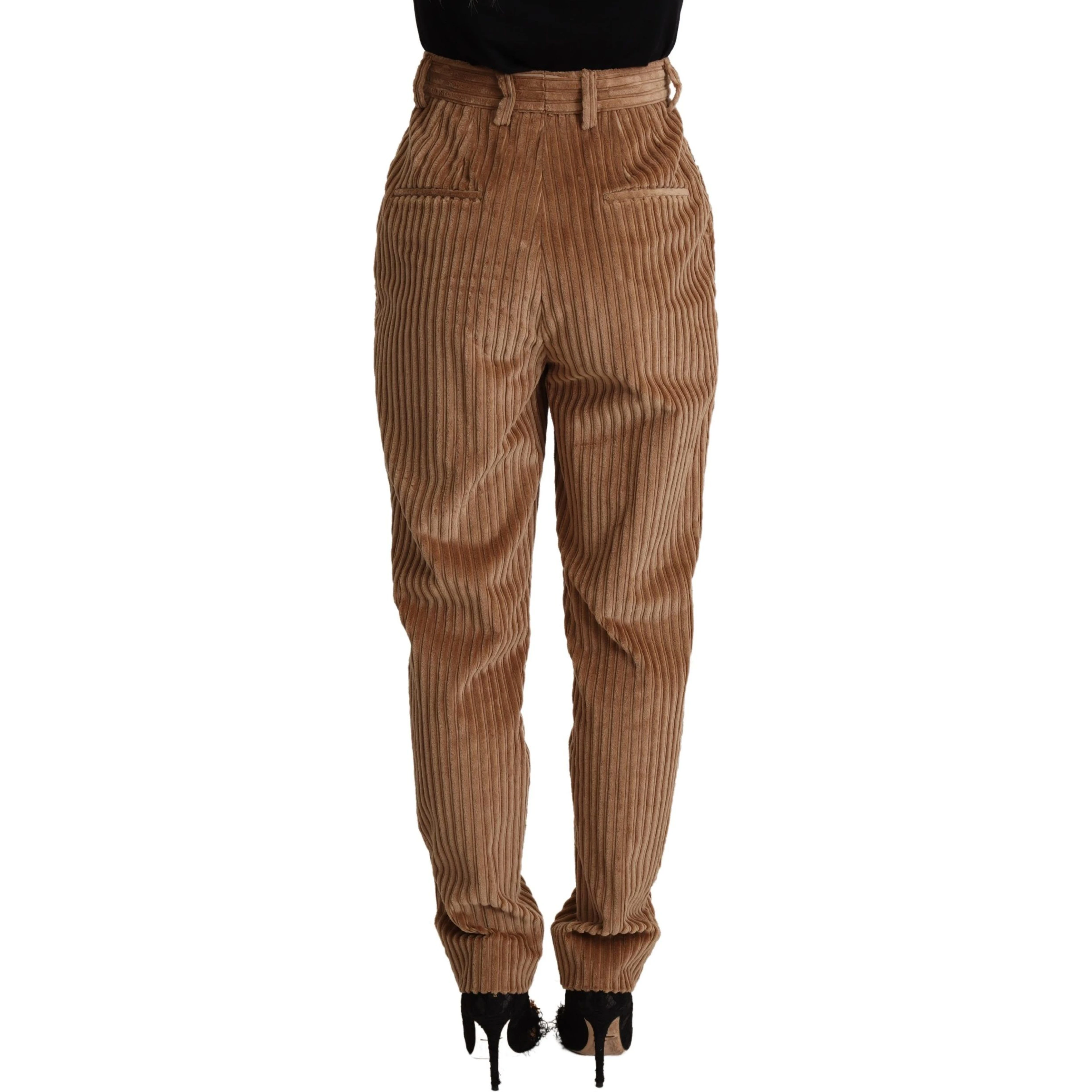 Brown Corduroy Cotton Trouser Tapered Pants