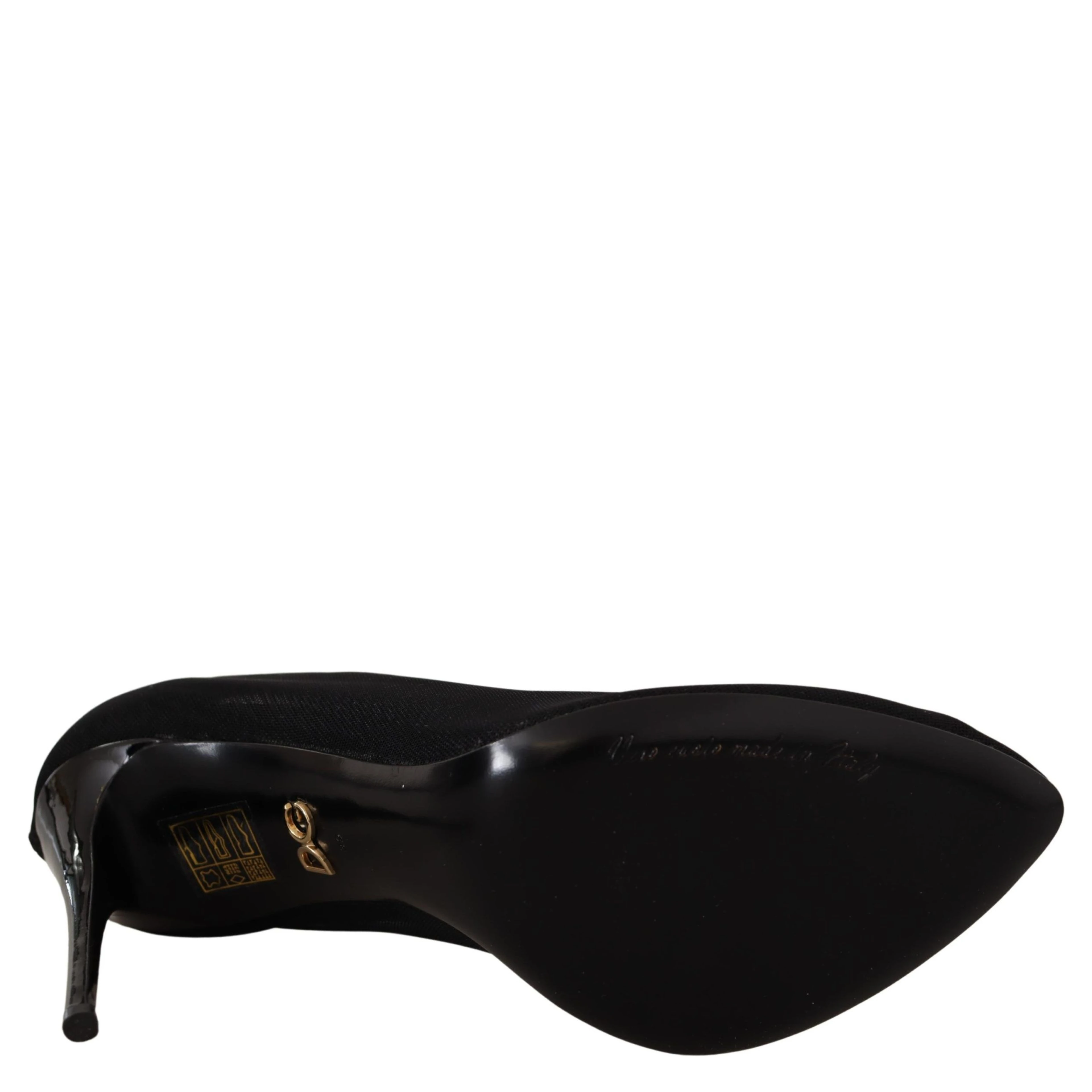 Black Tulle Stretch Boots Pumps Shoes