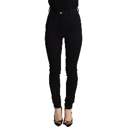 Black High Waist Skinny Slim Fit Pants
