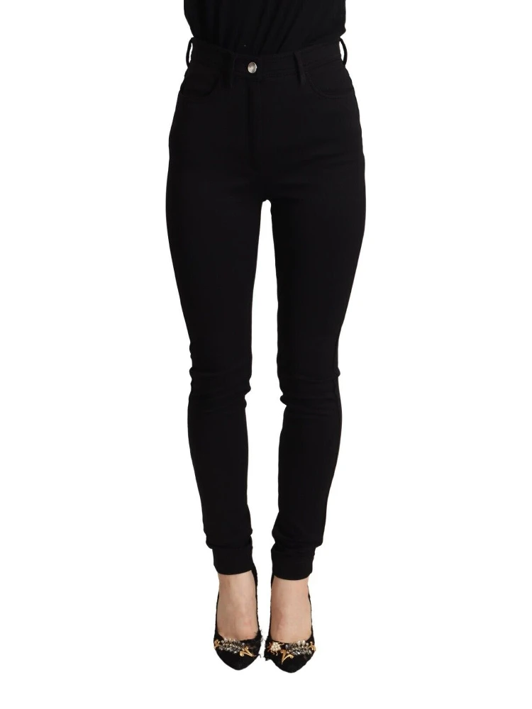 Black High Waist Skinny Slim Fit Pants