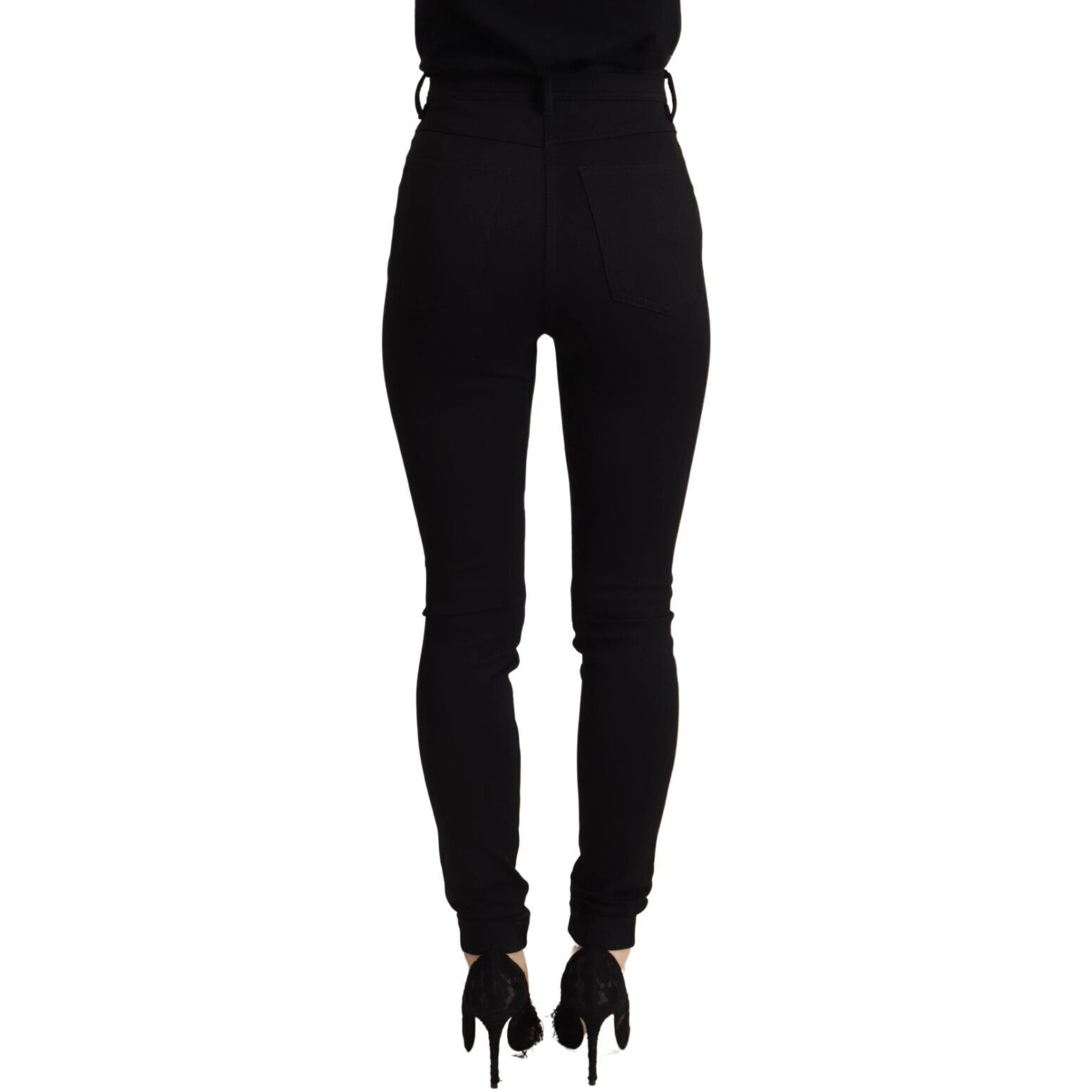Black High Waist Skinny Slim Fit Pants