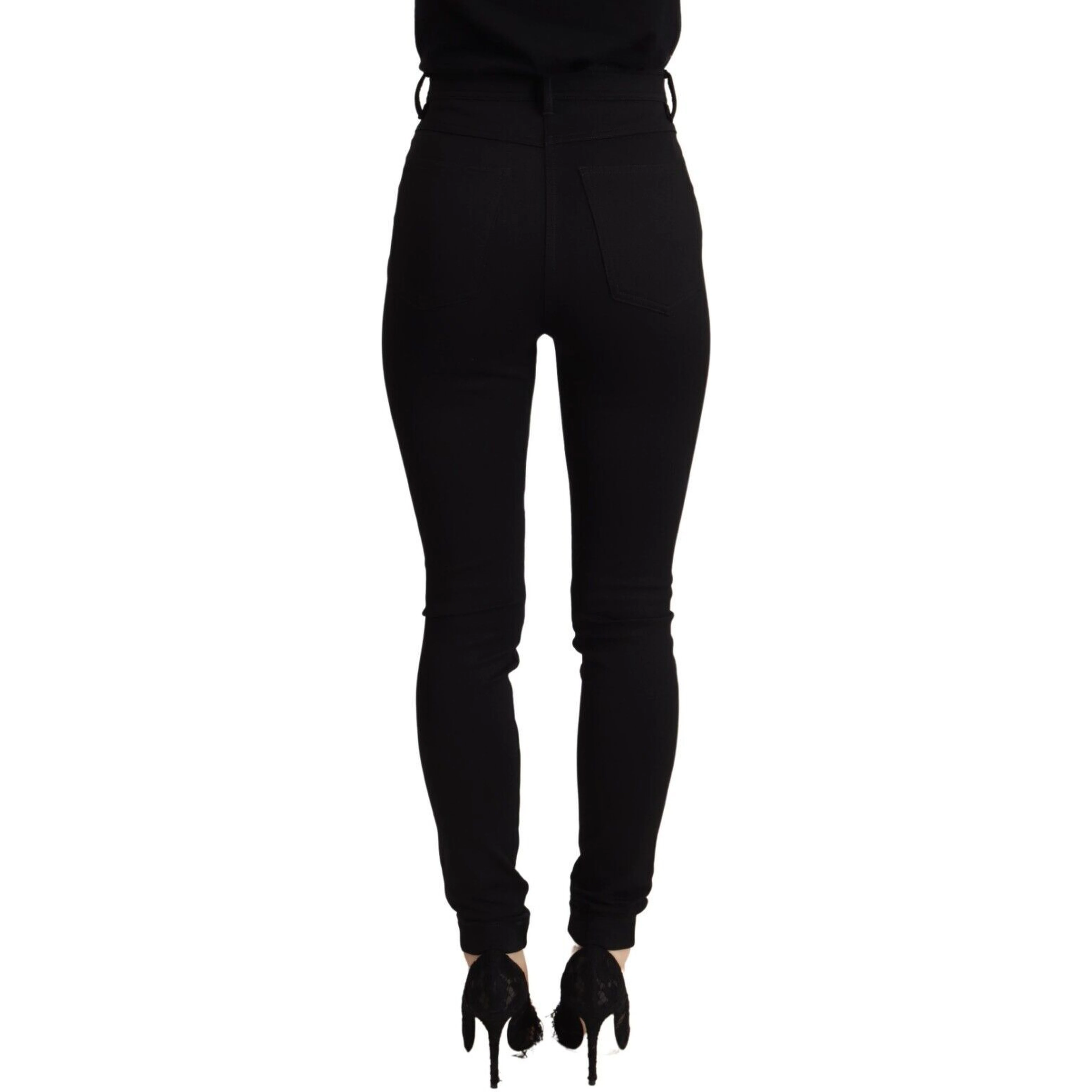 Black High Waist Skinny Slim Fit Pants