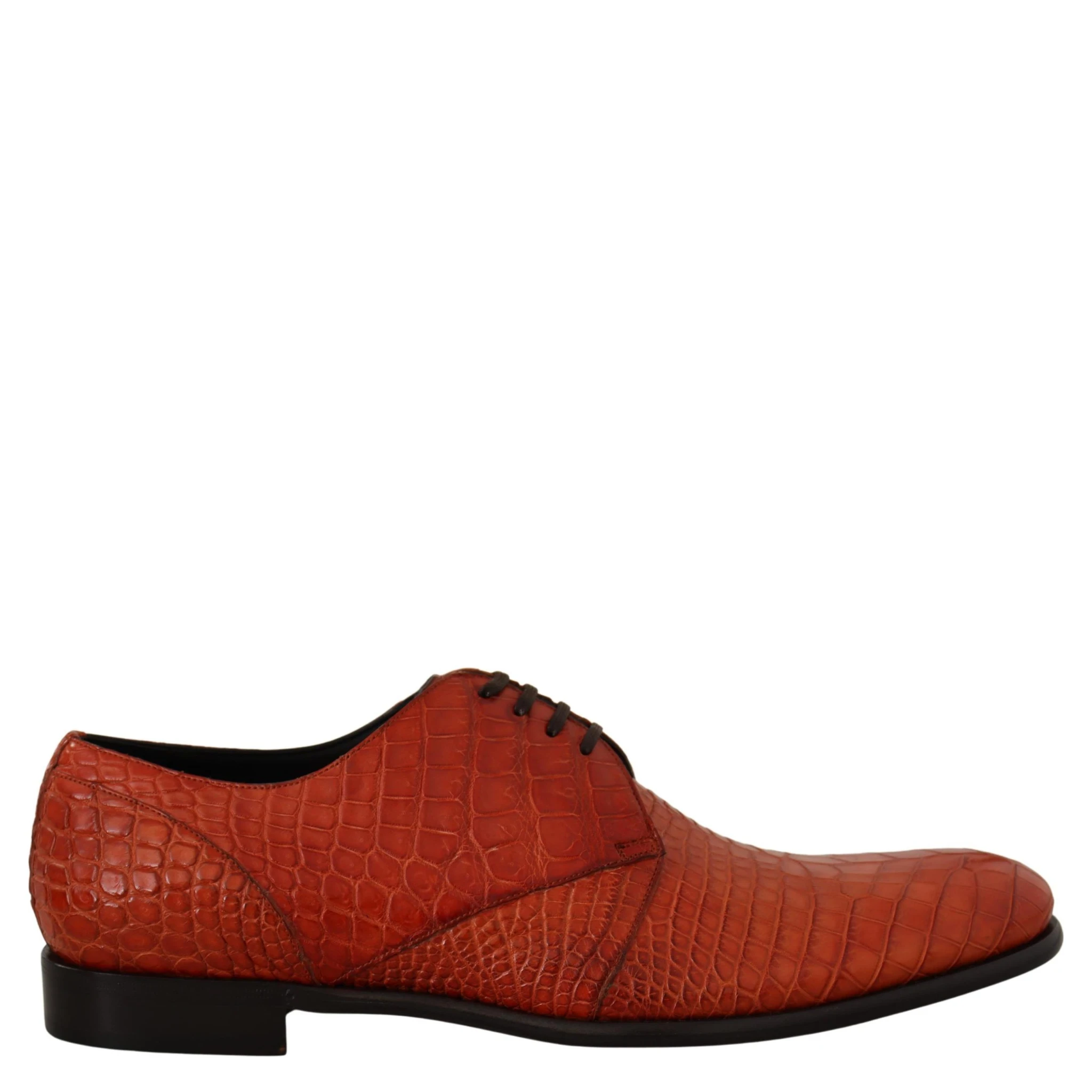 Orange Exotic Leather Dress Derby Shoes