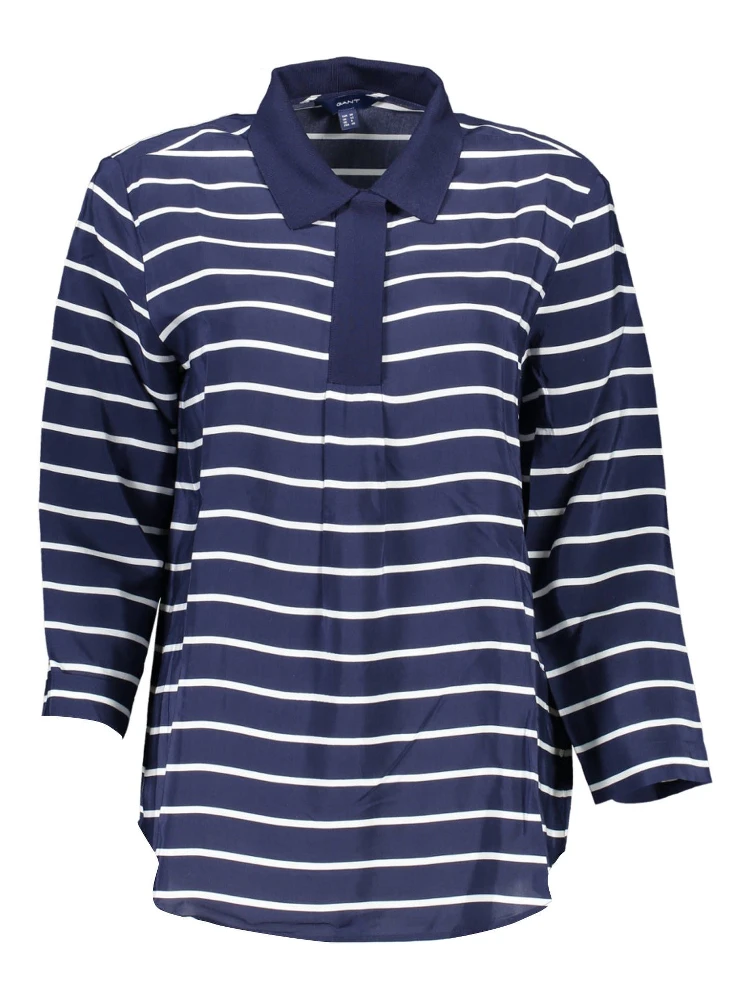 Blue Viscose Polo Shirt