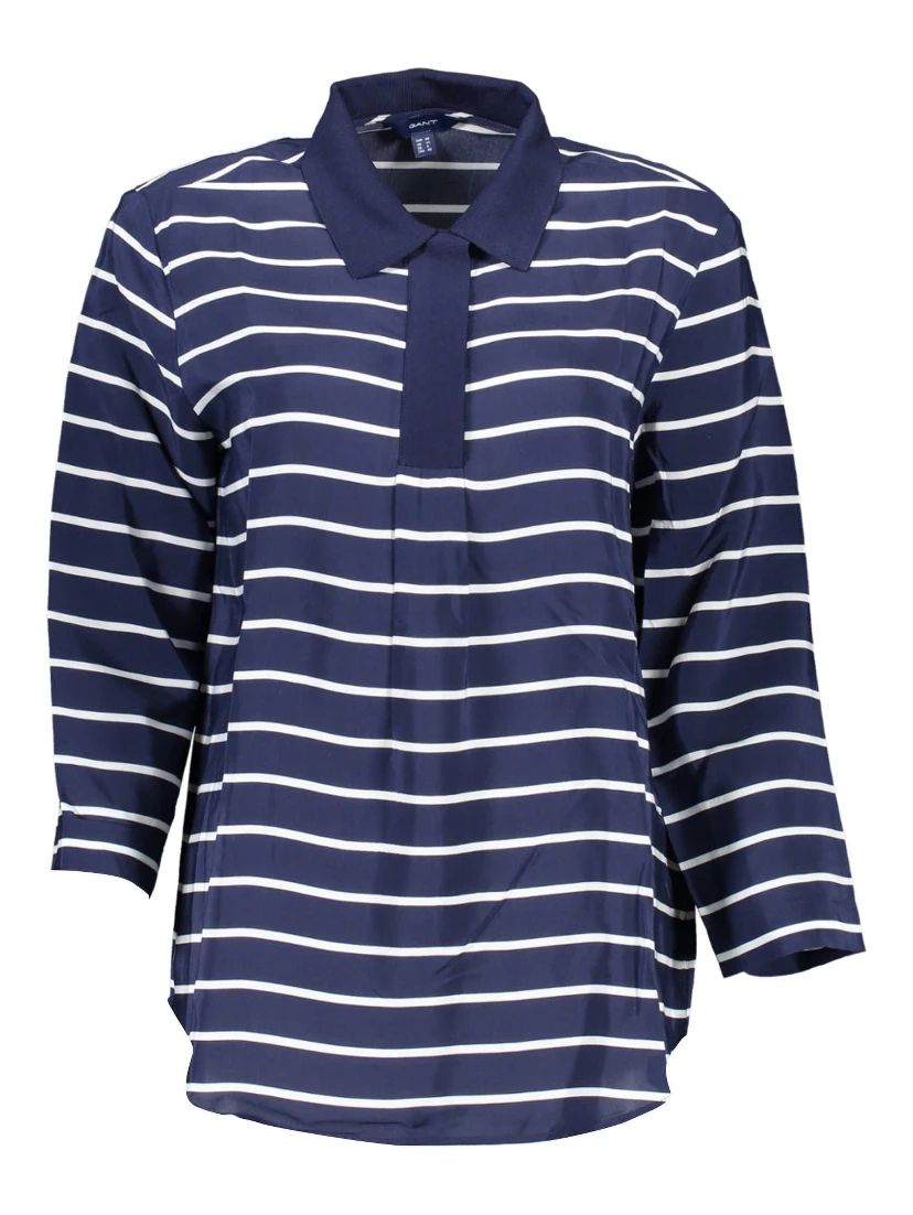 Blue Viscose Polo Shirt