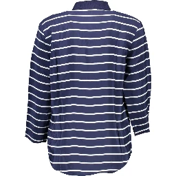 Blue Viscose Polo Shirt