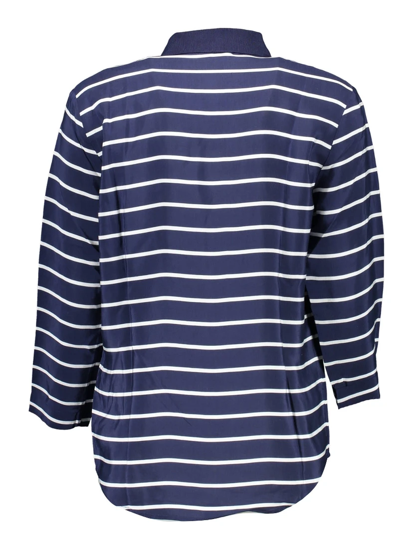 Blue Viscose Polo Shirt