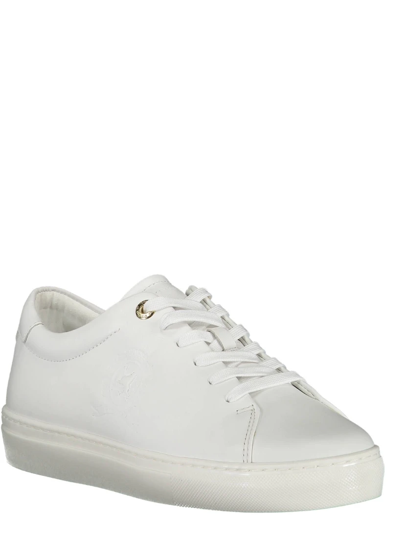 White leather low-top sneakers