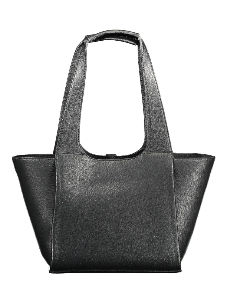 Chic Black Snap Closure Shoulder Bag alternative