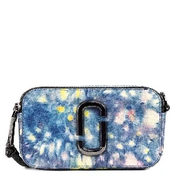 The Snapshot bag Watercolor Blue Printed Leather Shoulder Bag Purse