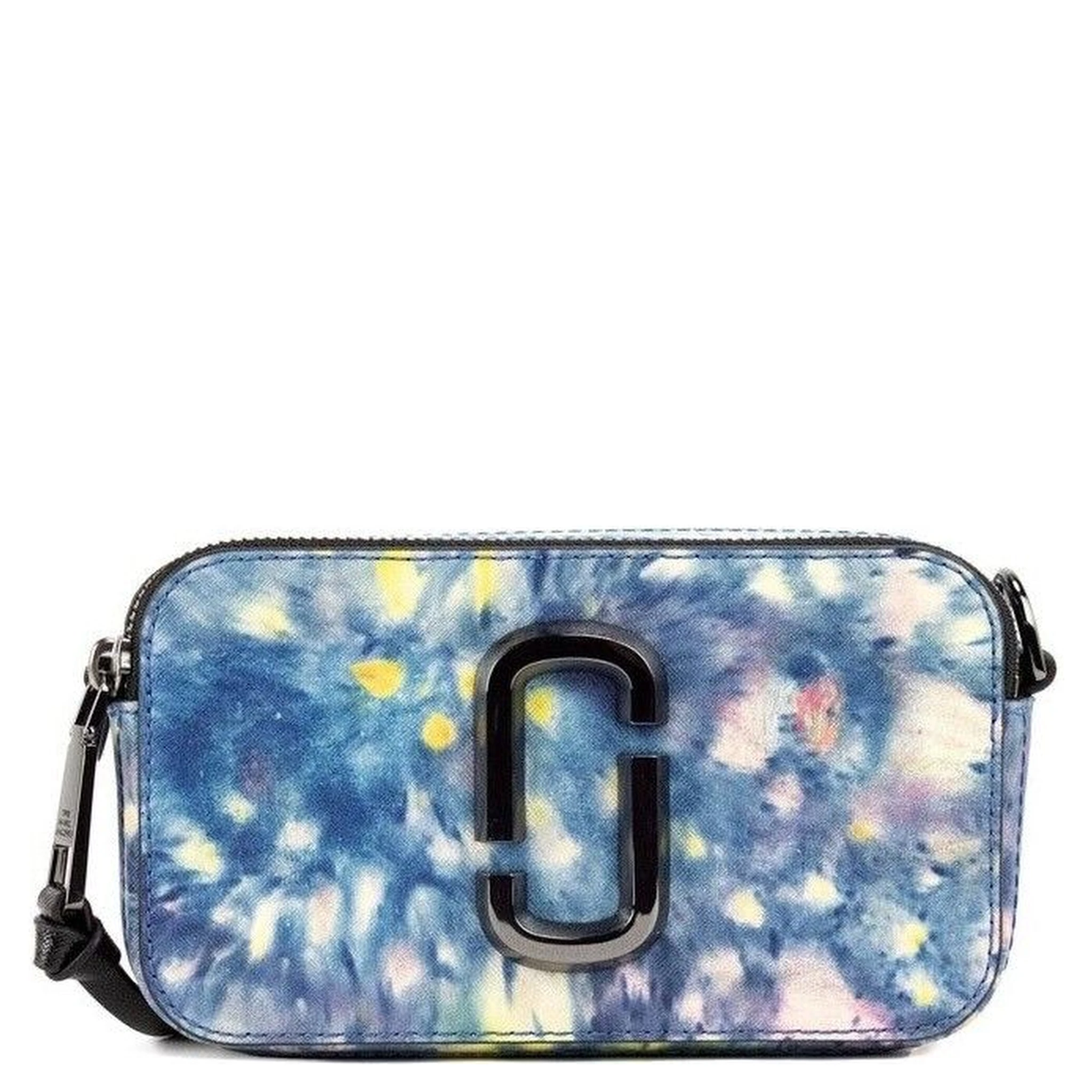 The Snapshot bag Watercolor Blue Printed Leather Shoulder Bag Purse
