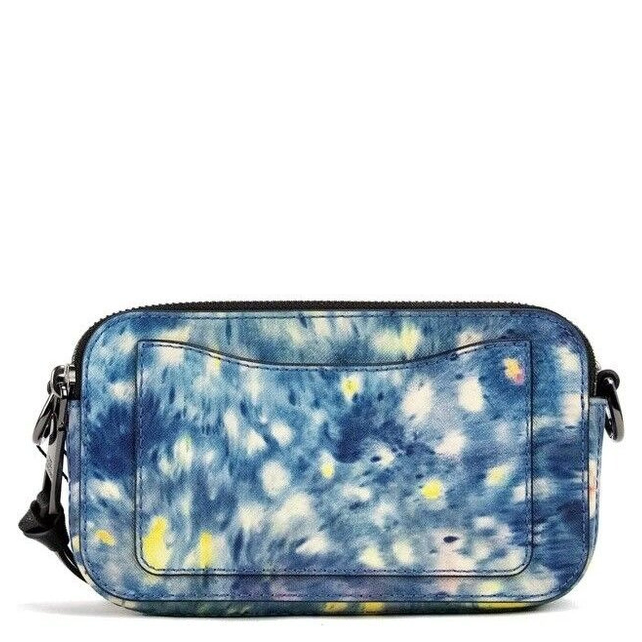 The Snapshot bag Watercolor Blue Printed Leather Shoulder Bag Purse