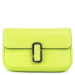 The J Marc Green Glow Smooth Leather Shoulder Crossbody Handbag