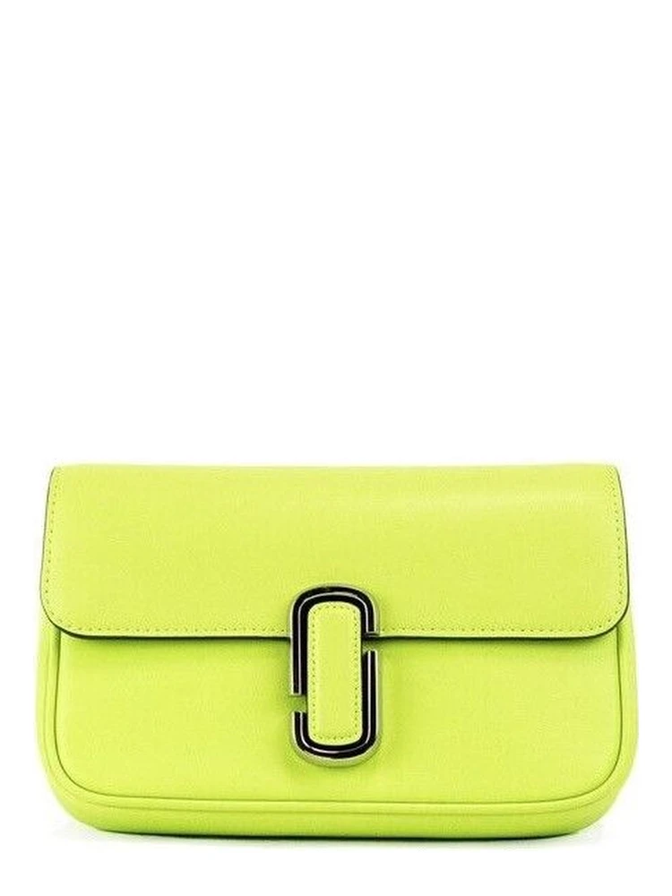 The J Marc Green Glow Smooth Leather Shoulder Crossbody Handbag