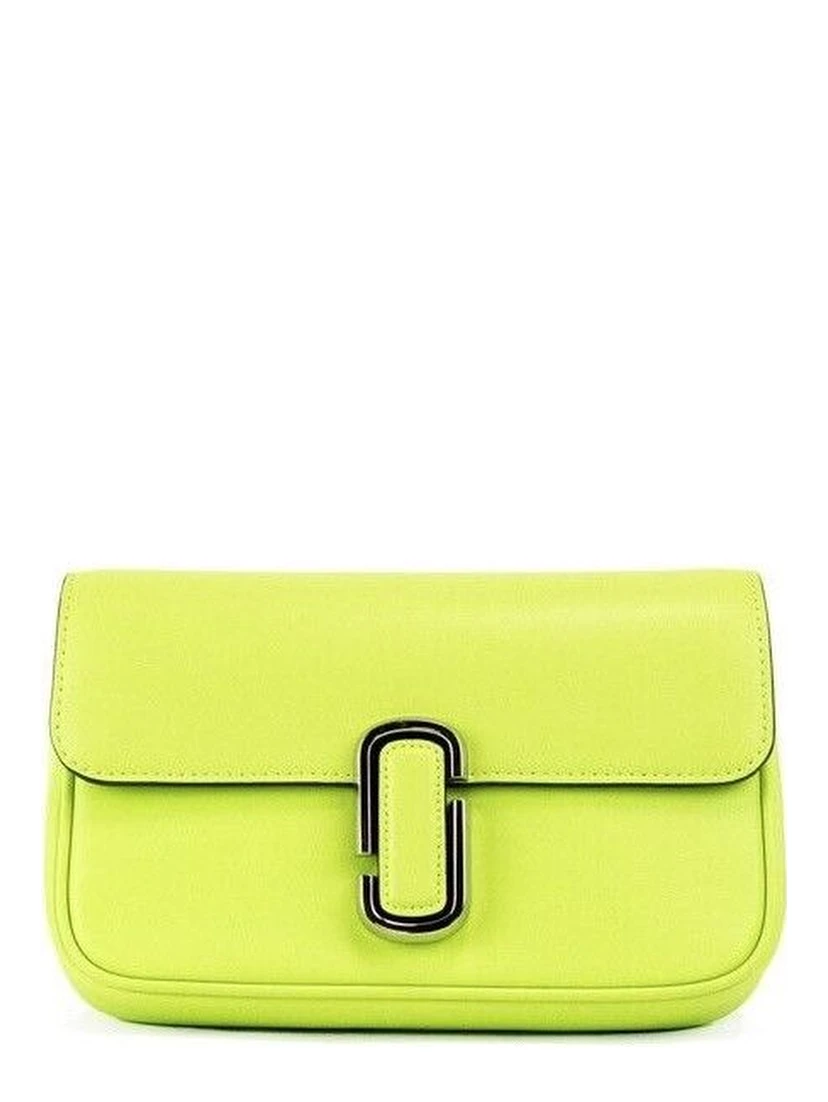 The J Marc Green Glow Smooth Leather Shoulder Crossbody Handbag