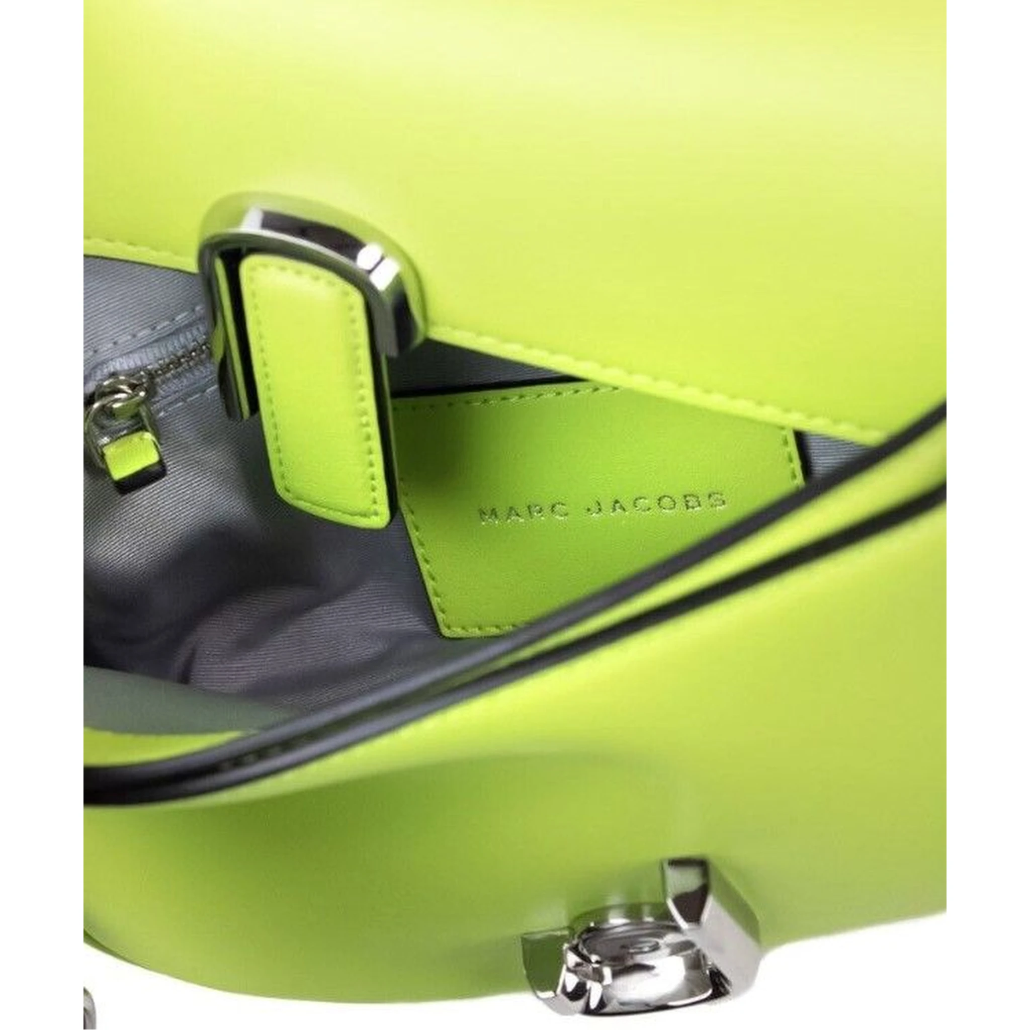The J Marc Green Glow Smooth Leather Shoulder Crossbody Handbag